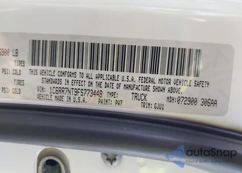 2015 Ram 1500 Laramie from USA, damaged, VIN 1C6RR7NT9FS773448